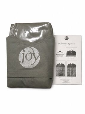 JOY MANGANO Taupe 20-Pocket Hanging Closet Organizer NWTs